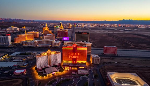 how far is south point casino from the strip